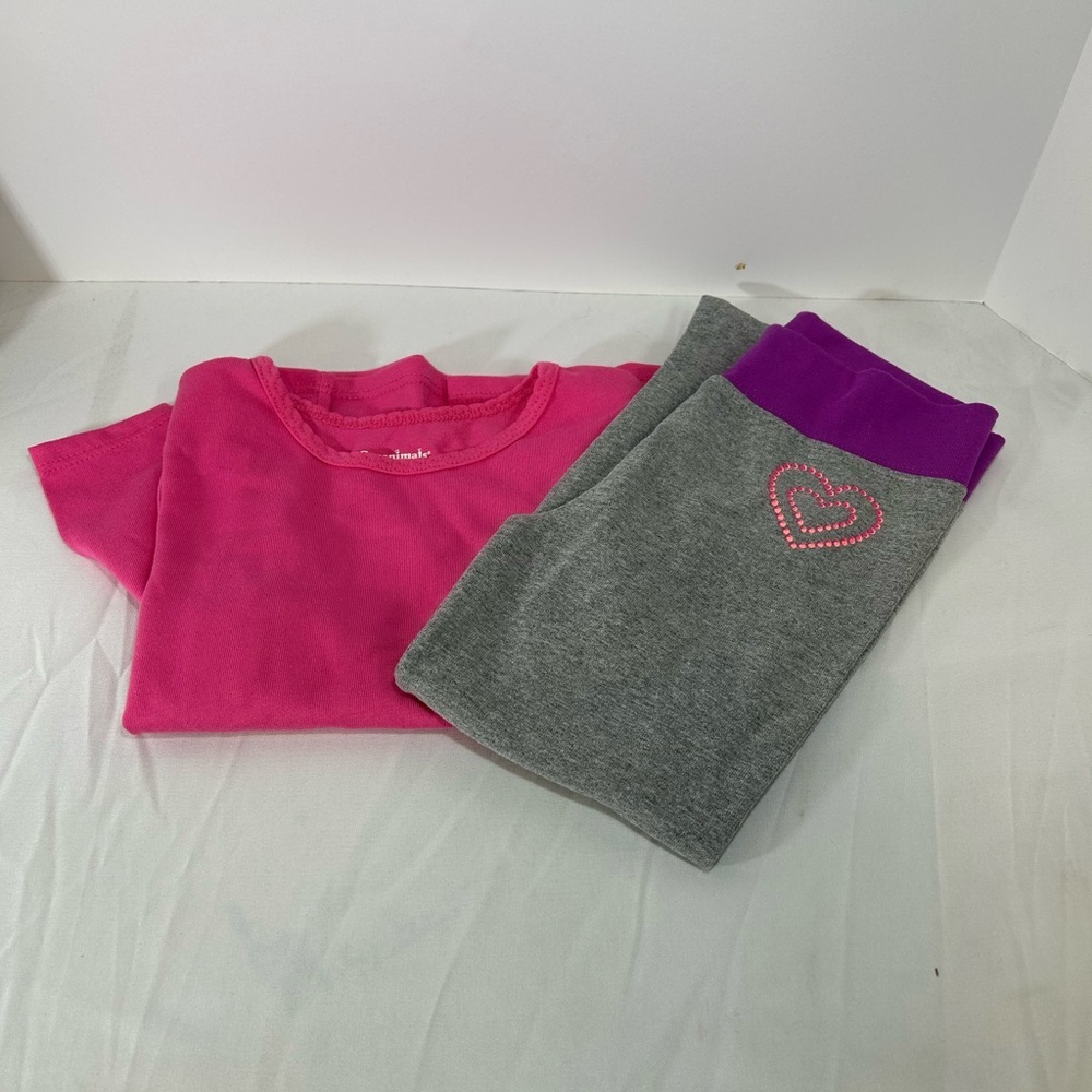 Garanimals Girls 4T Leggings Outfit. Long Sleeve Pink Shirt